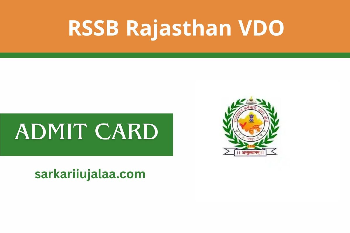 RSSB Rajasthan VDO