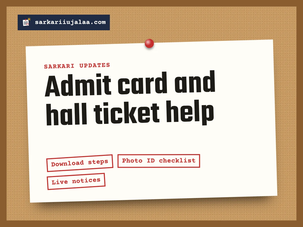 Admit card and hall ticket help