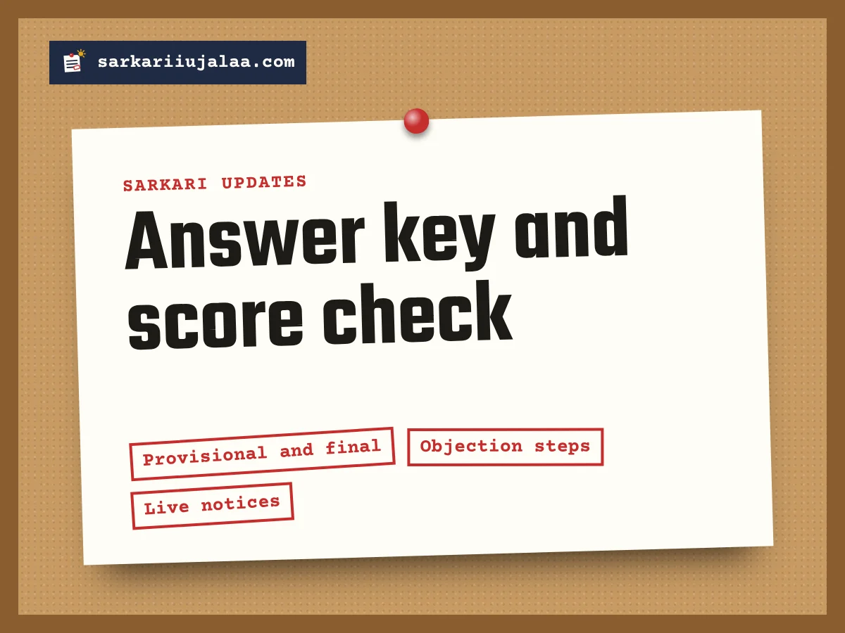 Answer key and score check
